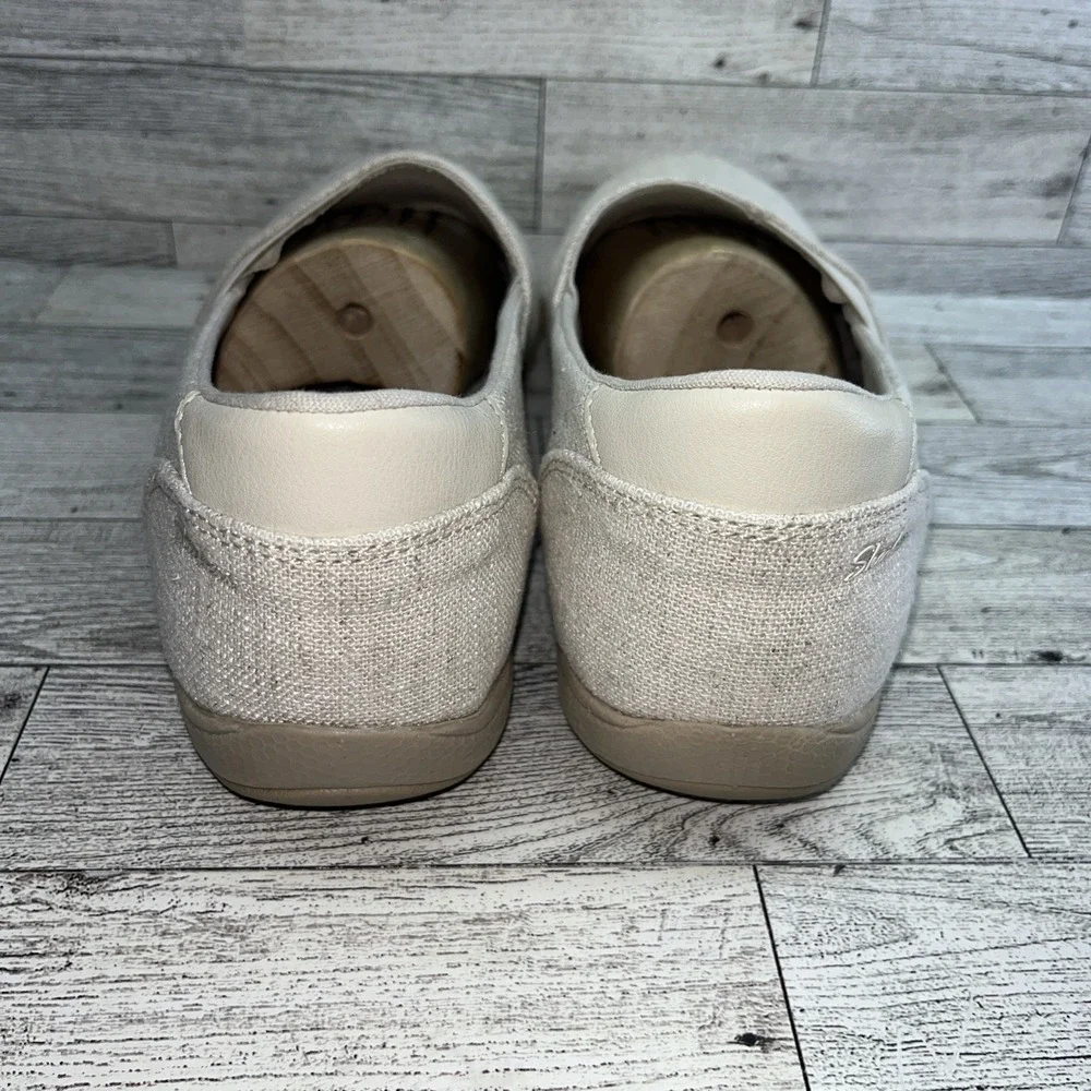 Skechers Breathe‎ Easy Swayful Beige Fabric Comfort Shoes 100384 Women Size 10